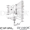 Cifial 32401M3 U Techno M3 Mono Basin Tap Dimension